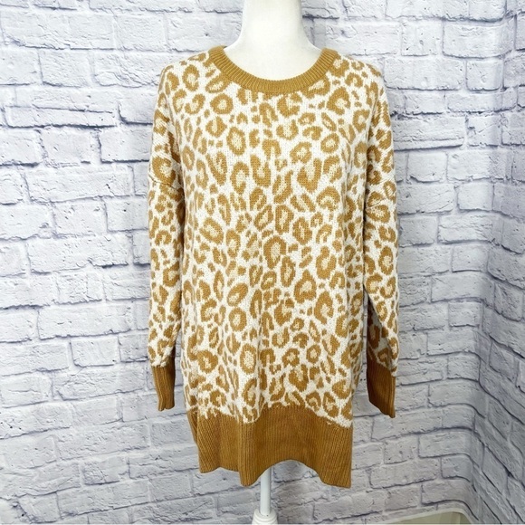 TORRID Popcorn Leopard Print Drop Shoulder Sweater - SIZE 1X - Picture 2 of 10